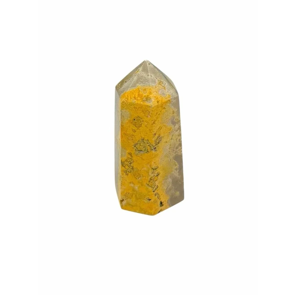 Bumblebee Jasper Tower Crystal Stone Decor Gift Yellow